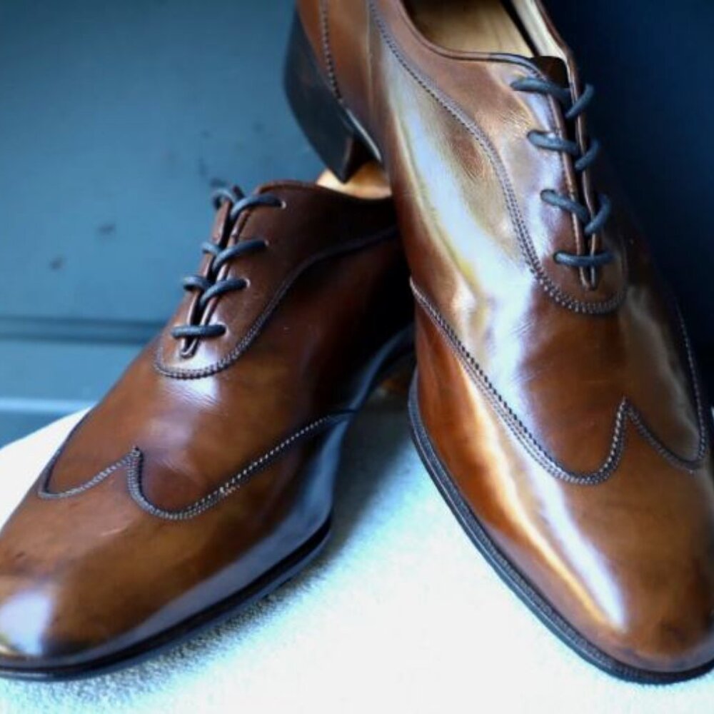 Salvatore Ferragamo Brown Leather Oxfords